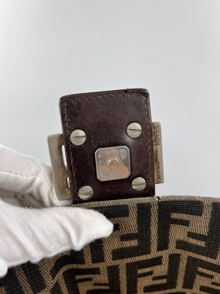 Fendi Mamma Baguette in Brown Zucca Canvas