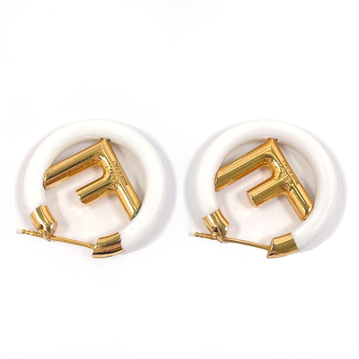 Fendi F is Fendi Metal Earrings Gold
