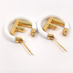 Fendi F is Fendi Metal Earrings Gold