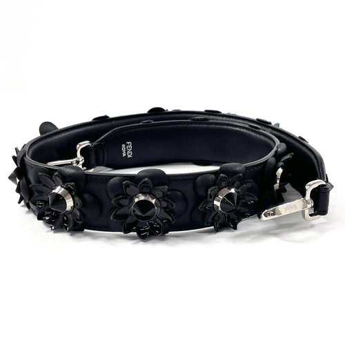 Fendi Leather Flower Shoulder Strap