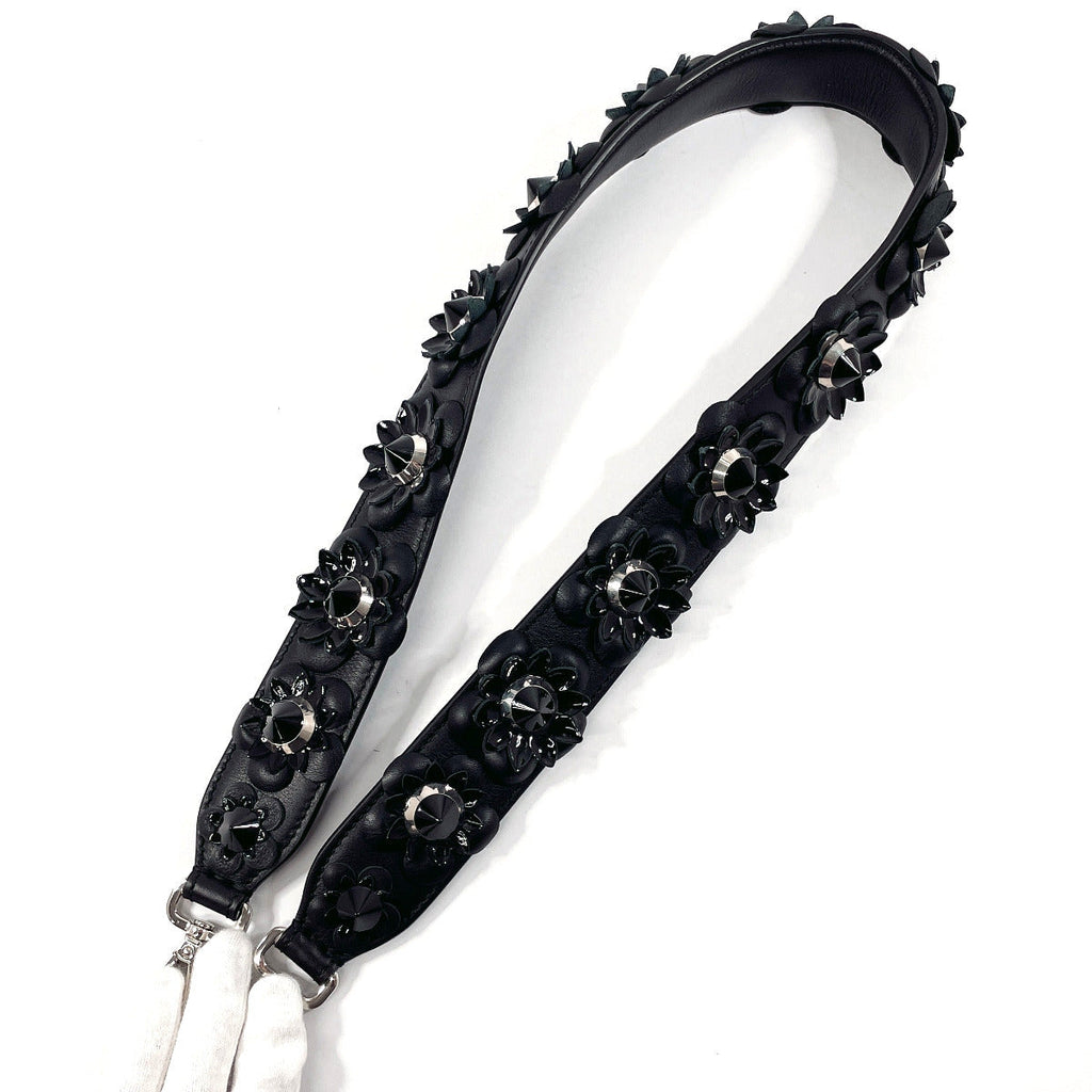 Fendi Leather Flower Shoulder Strap