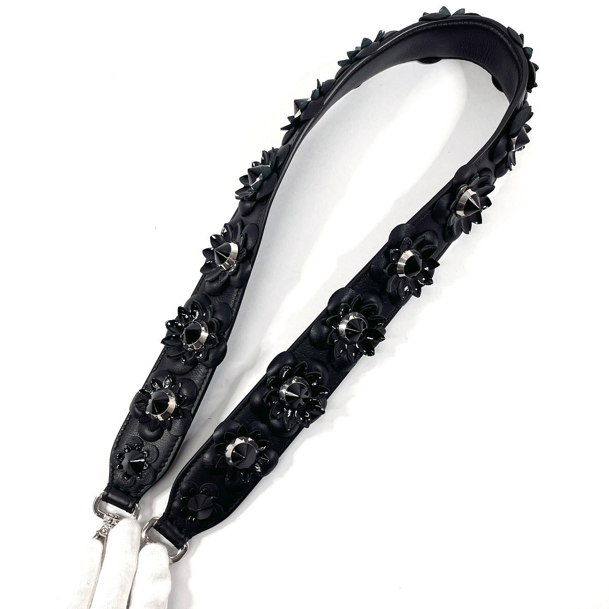 Fendi Leather Flower Shoulder Strap