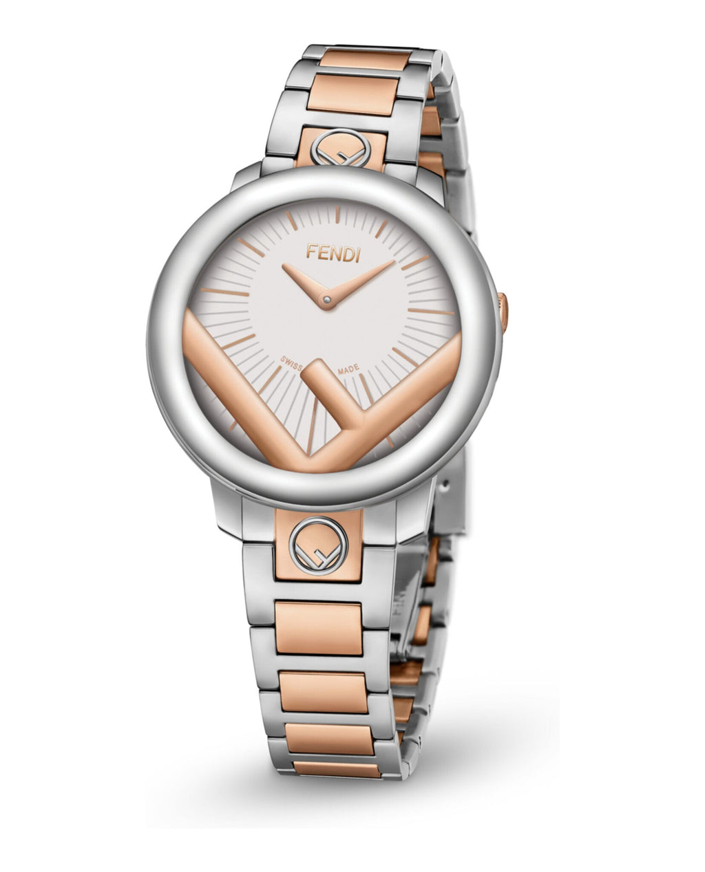 Fendi Womens  Two Tone 28mm Bracelet Fashion Watch
