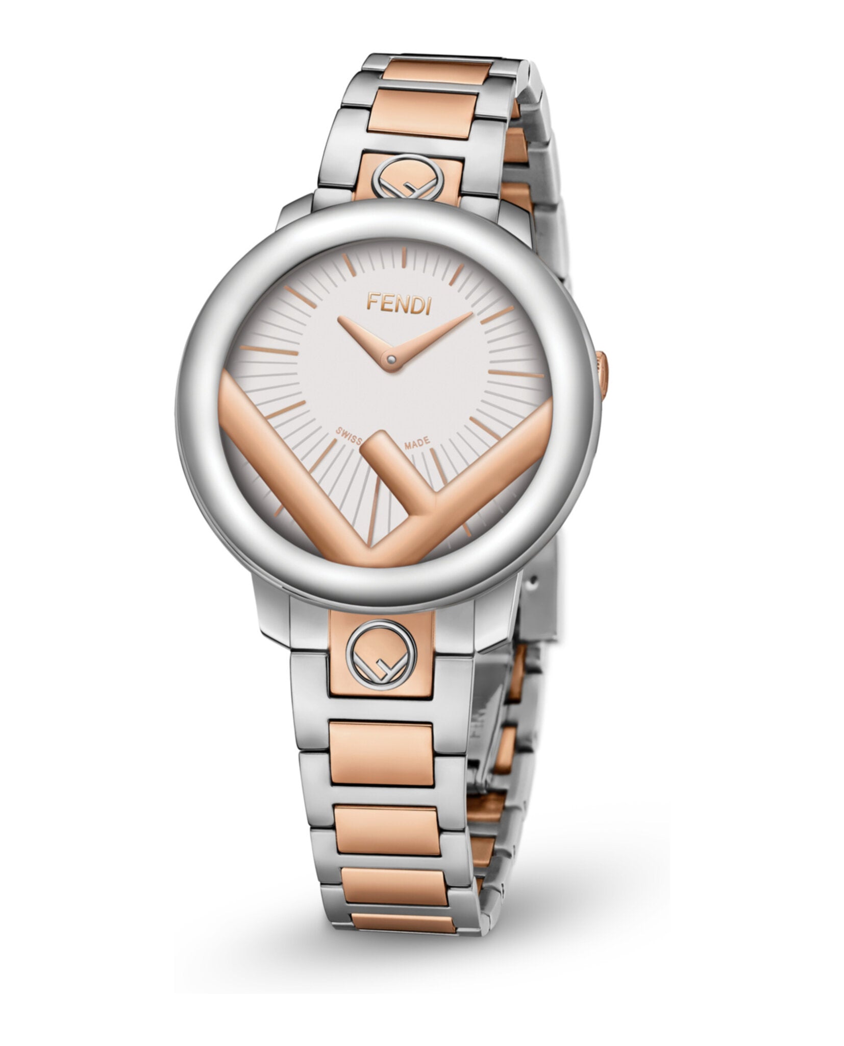 Fendi Womens  Two Tone 28mm Bracelet Fashion Watch