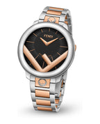 Fendi Womens  Two Tone 36mm Bracelet Fashion Watch