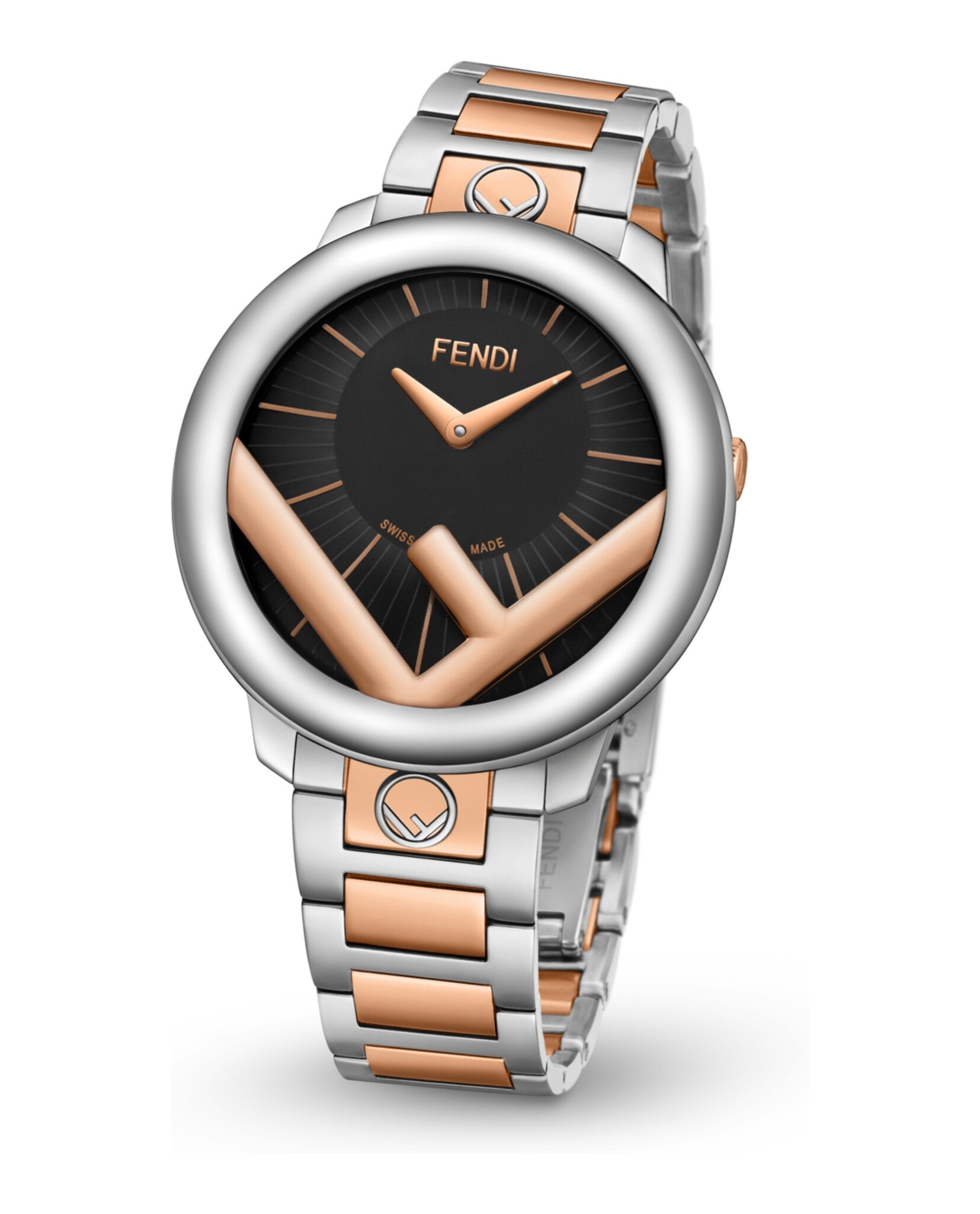 Fendi Womens  Two Tone 36mm Bracelet Fashion Watch