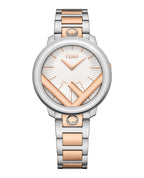 Fendi Womens Run Away Two Tone 36mm Bracelet Fashion Watch