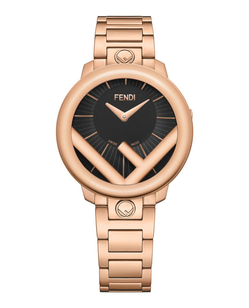 Fendi Womens Run Away Rose Gold 36mm Bracelet Fashion Watch