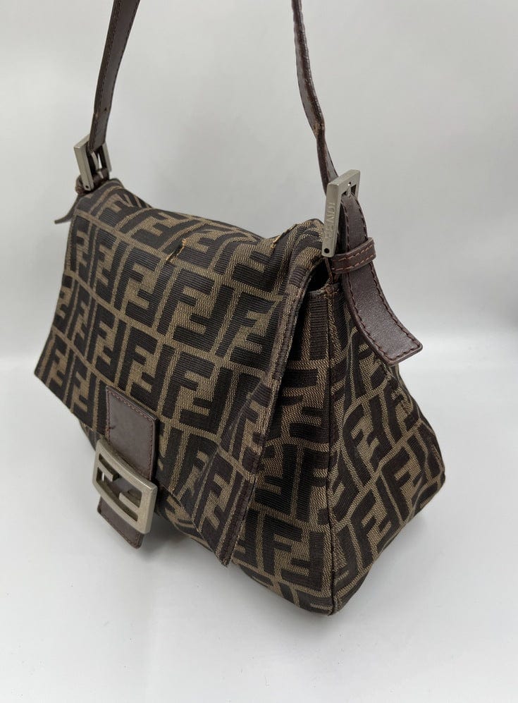 Fendi Mamma Baguette in Brown Zucca Canvas