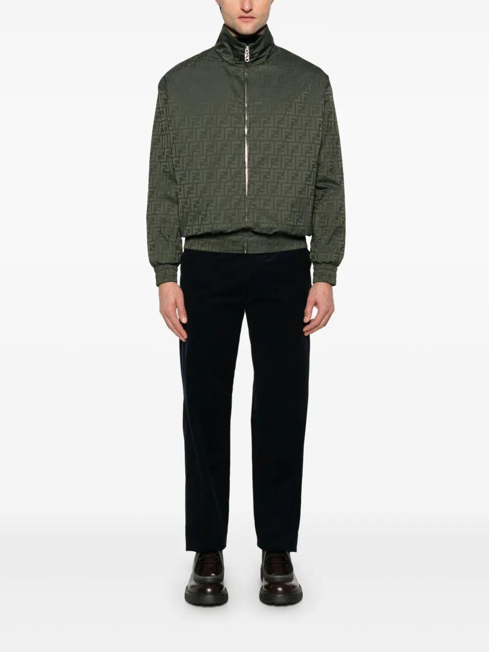 FENDI Velvet Trousers with Classic Details - FW24 Collection