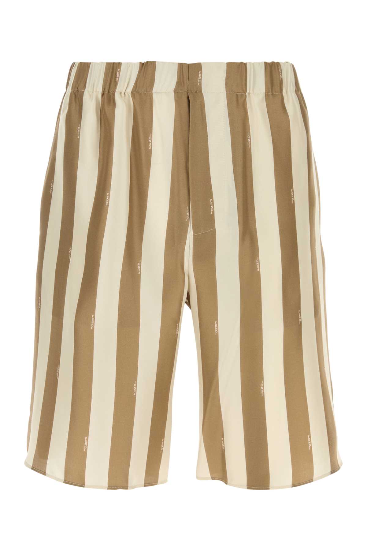 FENDI Men's Mini Printed Silk Bermuda Shorts