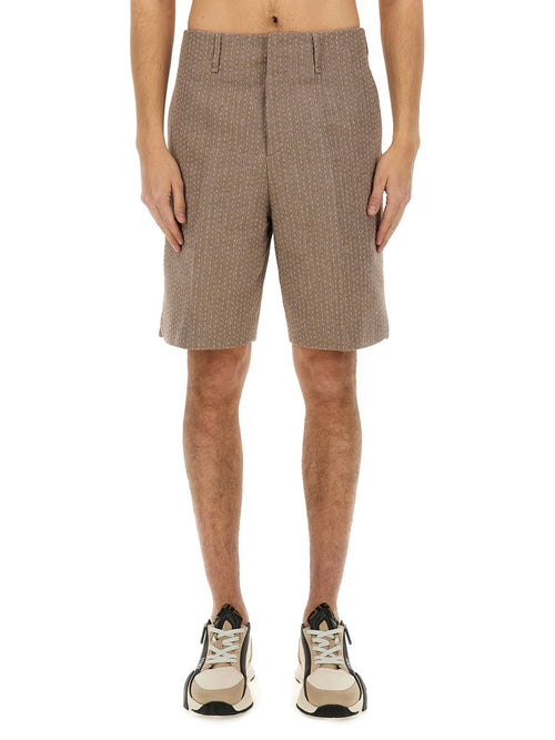 FENDI Jacquard Bermuda Shorts - Size 48 IT