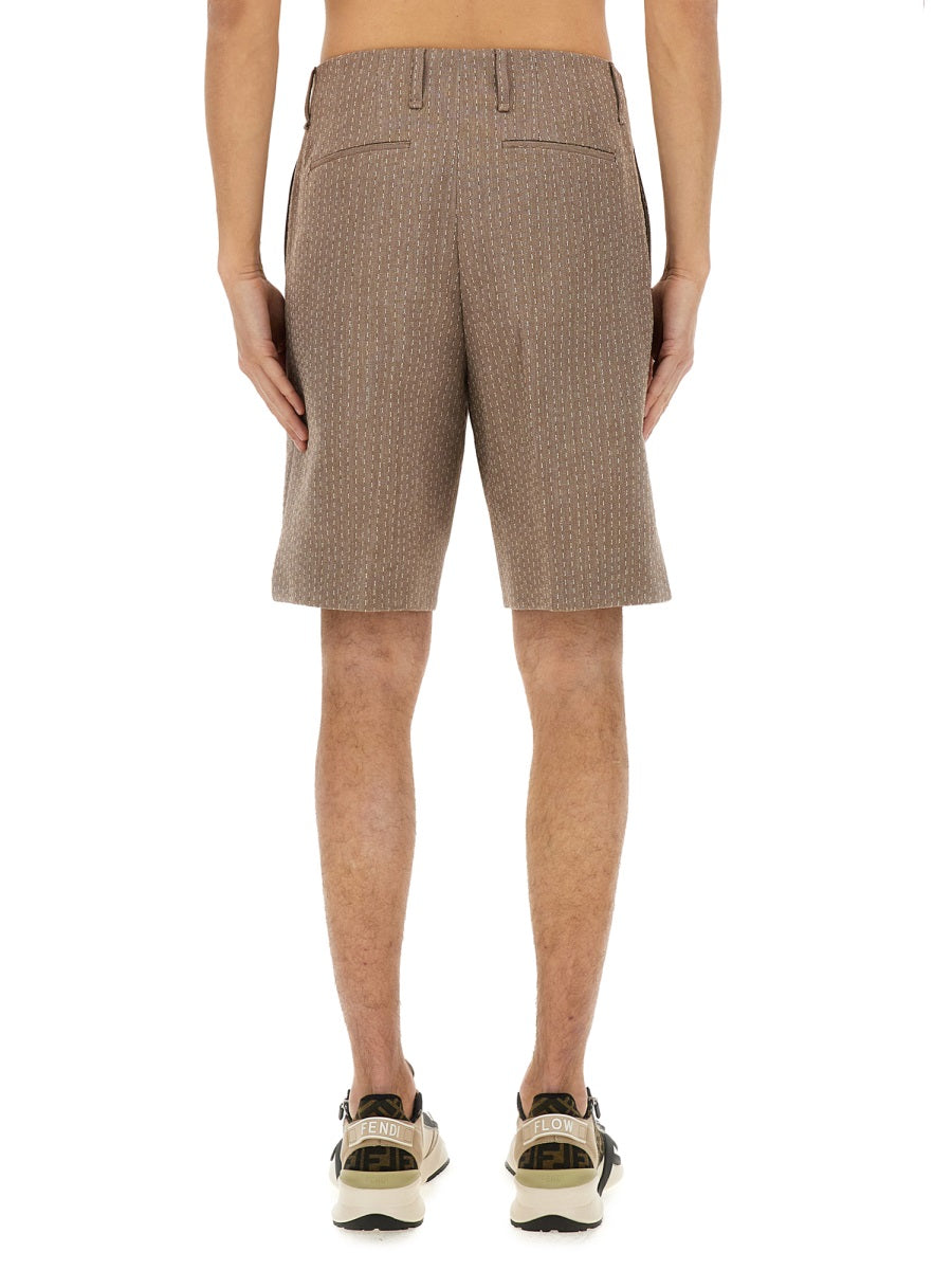 FENDI Jacquard Bermuda Shorts - Size 48 IT