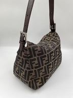 Fendi Mini Mamma Baguette in Brown Zucca Canvas