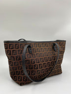 Fendi mini Tote in Brown Zucca Canvas