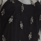FENDI Lightweight Long Dress with Floral Embroidery