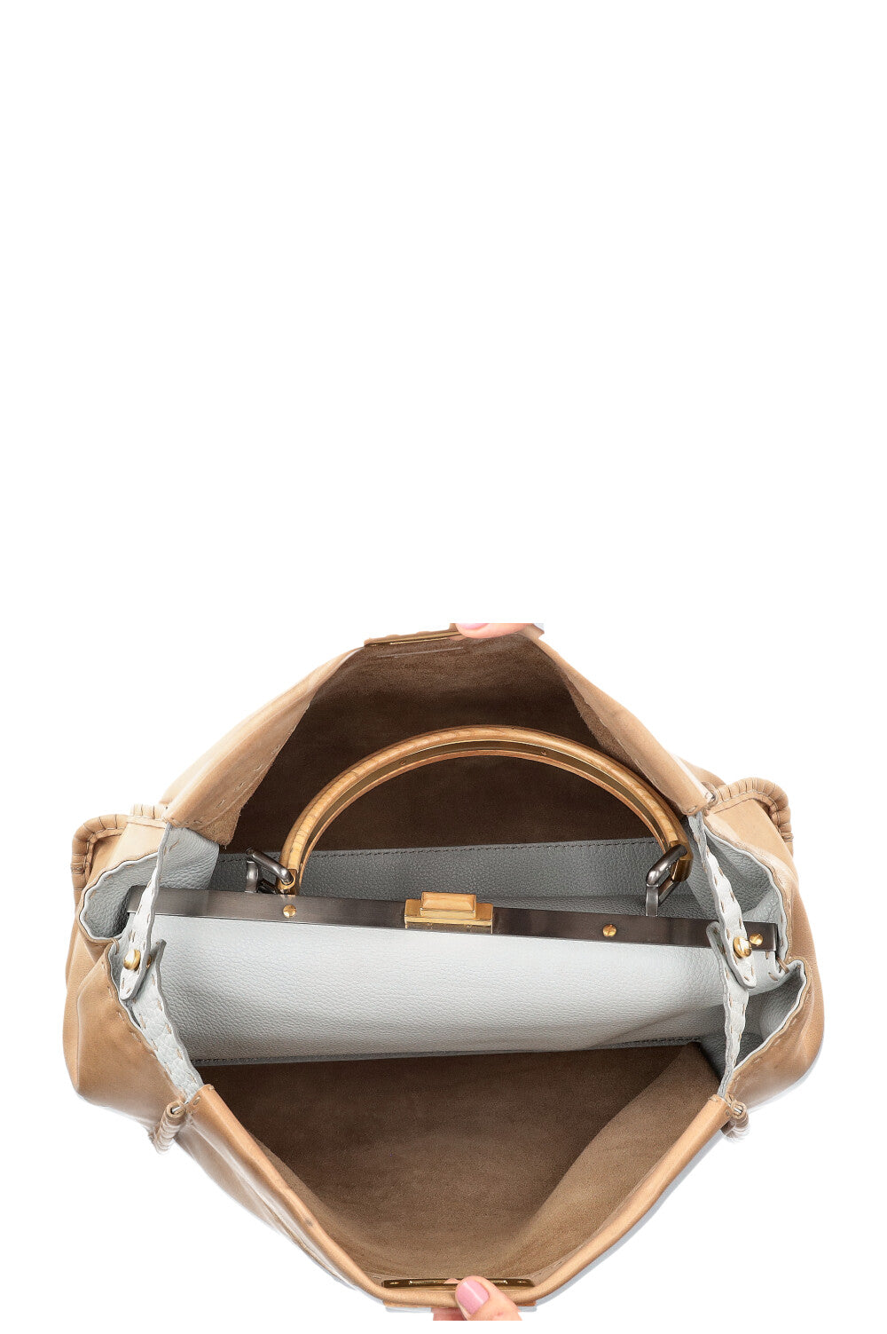FENDI Peekaboo Large Wood Beige