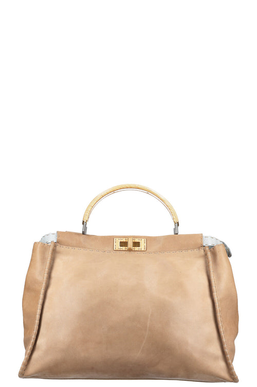 FENDI Peekaboo Large Wood Beige