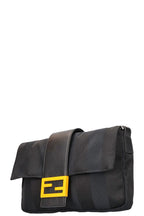 FENDI Sunflower Baguette Bag Canvas Black