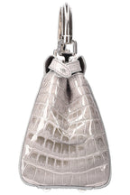 FENDI Peekaboo Mini Croco Shiny Bag Grey