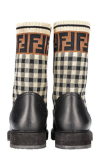FENDI Boots Zucca Caro Pattern Black