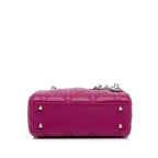 Dior Lady Dior Mini Pink Cannage Lambskin Silver