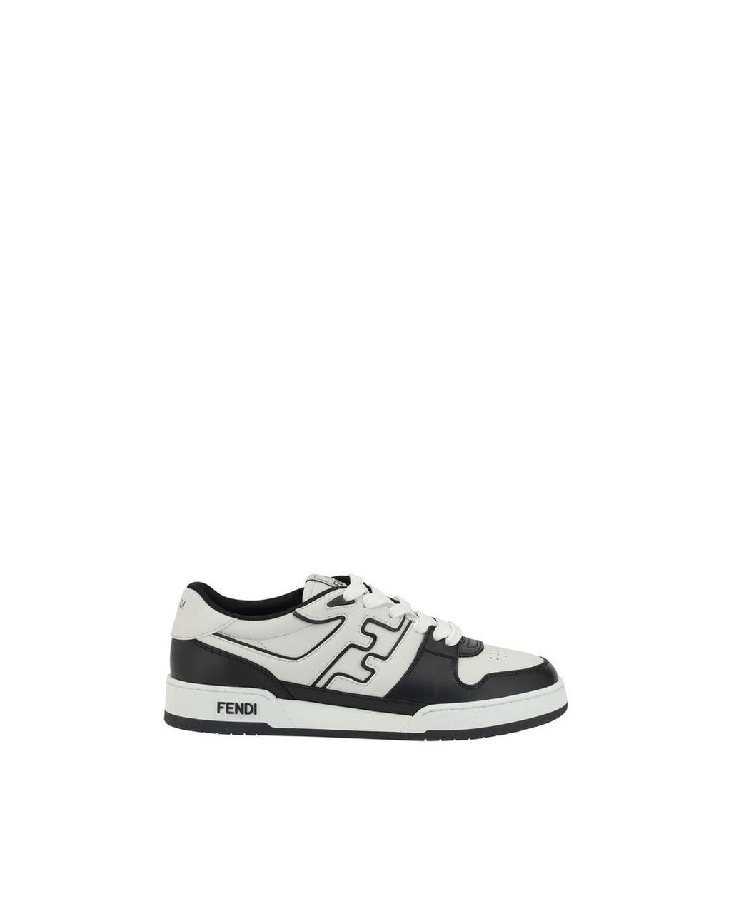 Fendi Match Leather Sneakers Men Black