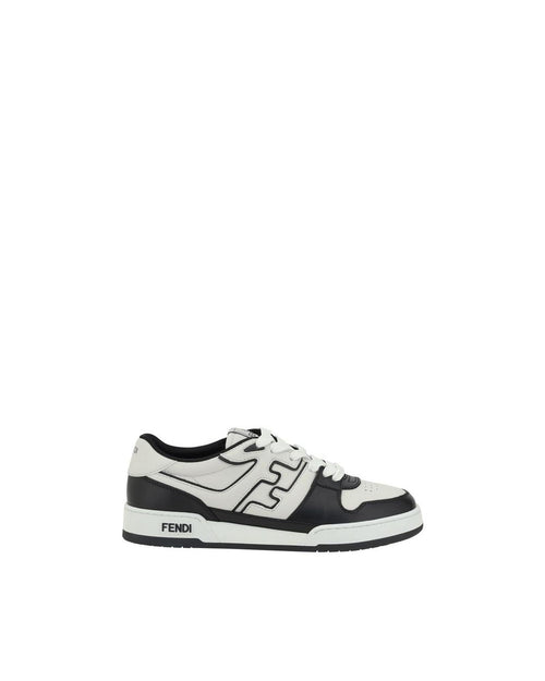 Fendi Match Leather Sneakers Men Black