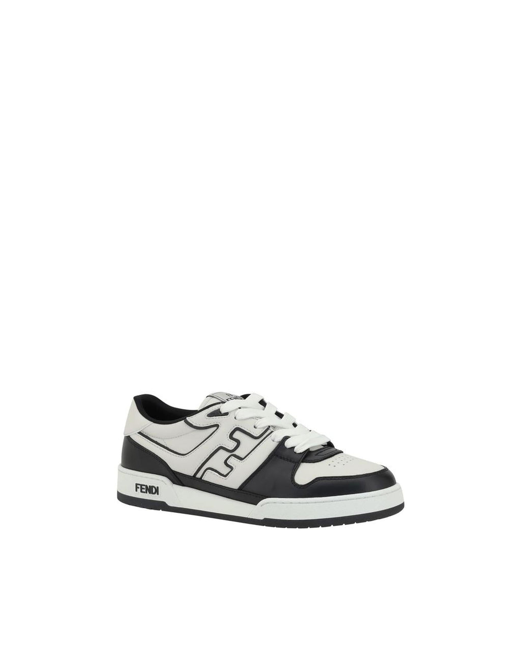 Fendi Match Leather Sneakers Men Black