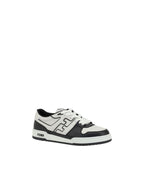 Fendi Match Leather Sneakers Men Black