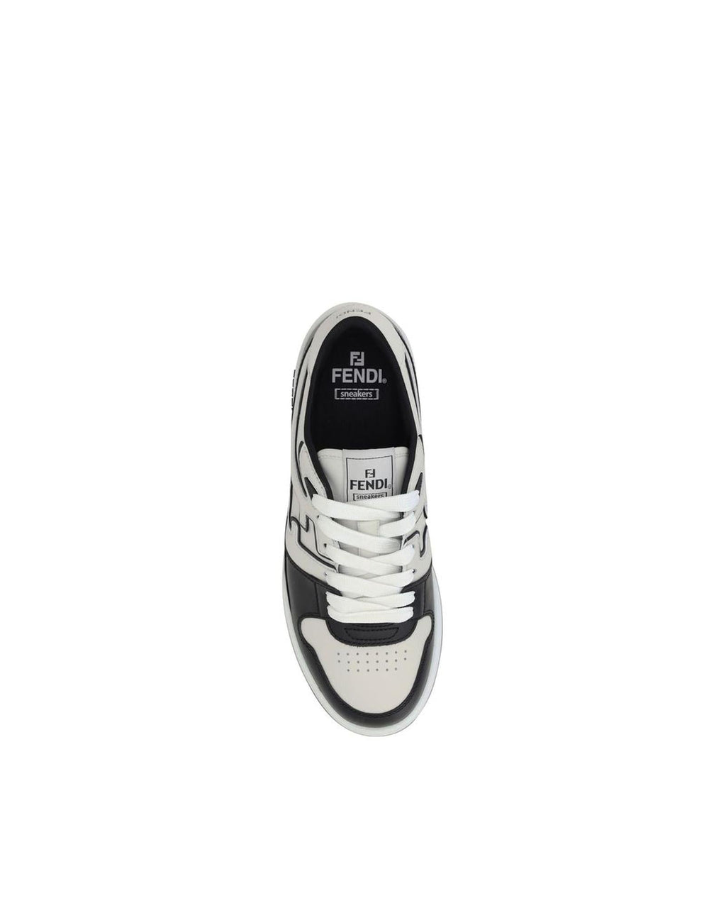 Fendi Match Leather Sneakers Men Black
