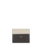 Fendi Card Holder Leather TwoTone Men Multicolor Wallets & Pouches