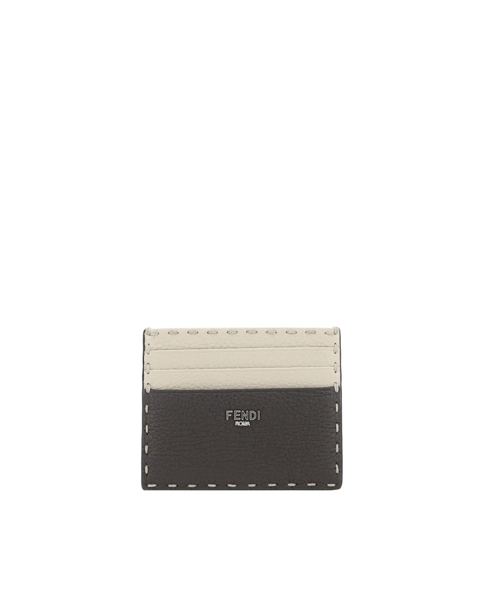 Fendi Card Holder Leather TwoTone Men Multicolor Wallets & Pouches