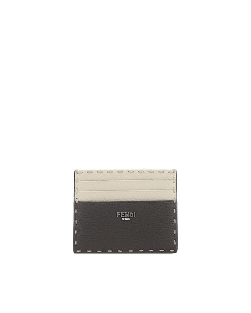 Fendi Card Holder Leather TwoTone Men Multicolor Wallets & Pouches