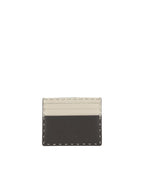 Fendi Card Holder Leather TwoTone Men Multicolor Wallets & Pouches