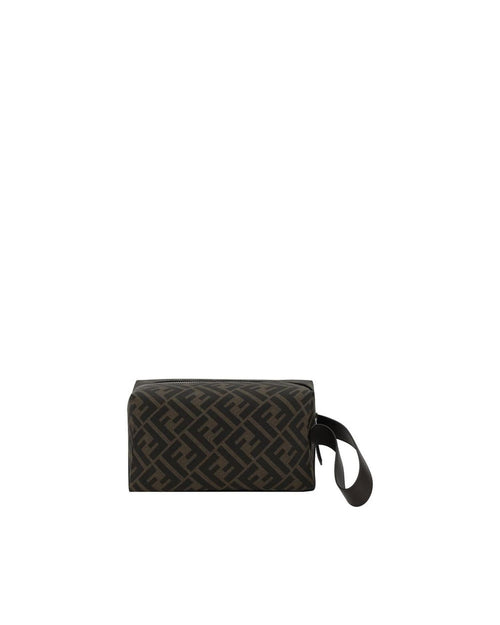 Fendi LogoPrint Travel Case FF motif Men Brown Other