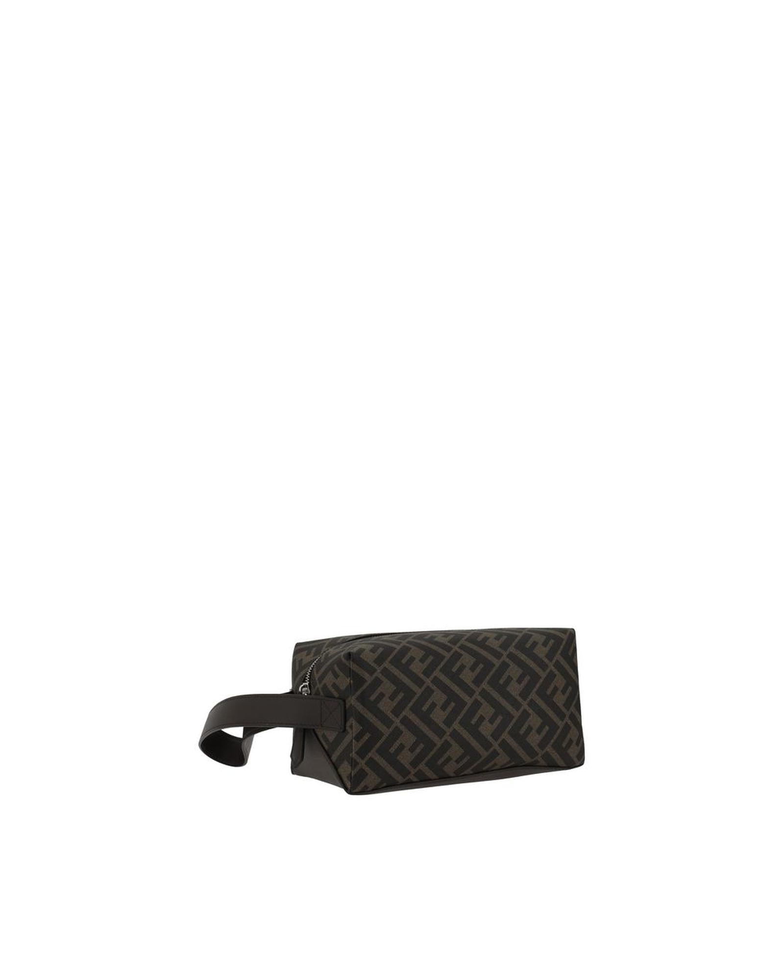 Fendi LogoPrint Travel Case FF motif Men Brown Other