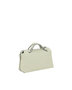 Fendi Kan I Small Leather Zip Bag Women Beige Shoulder Bags