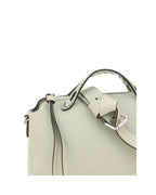 Fendi Kan I Small Leather Zip Bag Women Beige Shoulder Bags