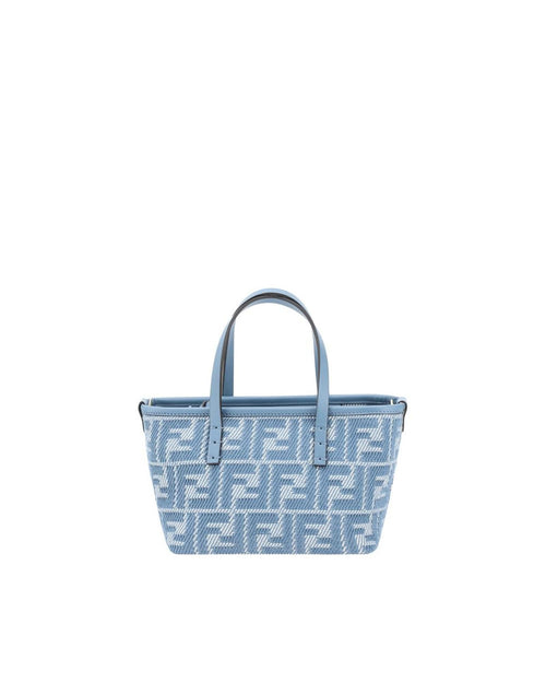 Fendi Mini Denim Tote Bag Women Light Blue Handbags