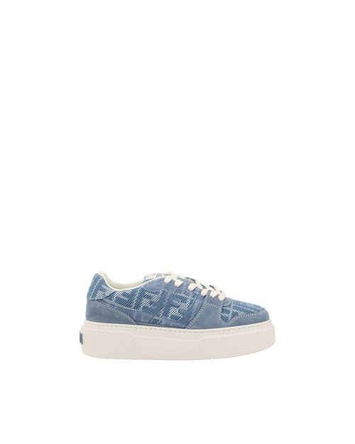 Fendi Flow Denim Platform Sneakers Women Light Blue