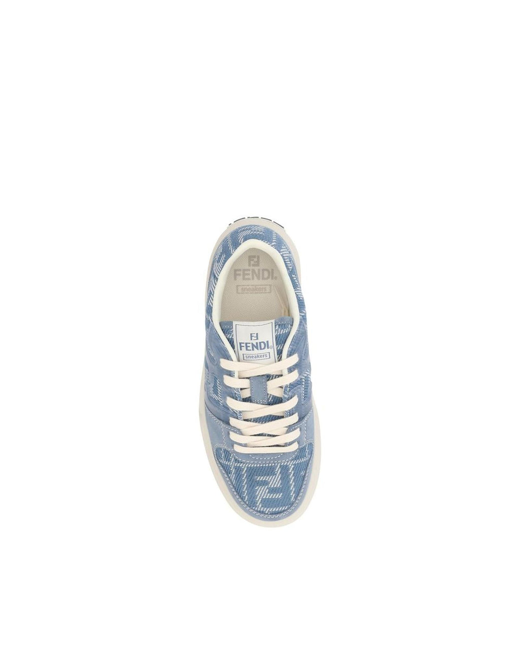 Fendi Flow Denim Platform Sneakers Women Light Blue