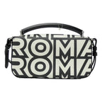 Fendi Baguette Blanco and Nero Calfskin Leather Crossbody