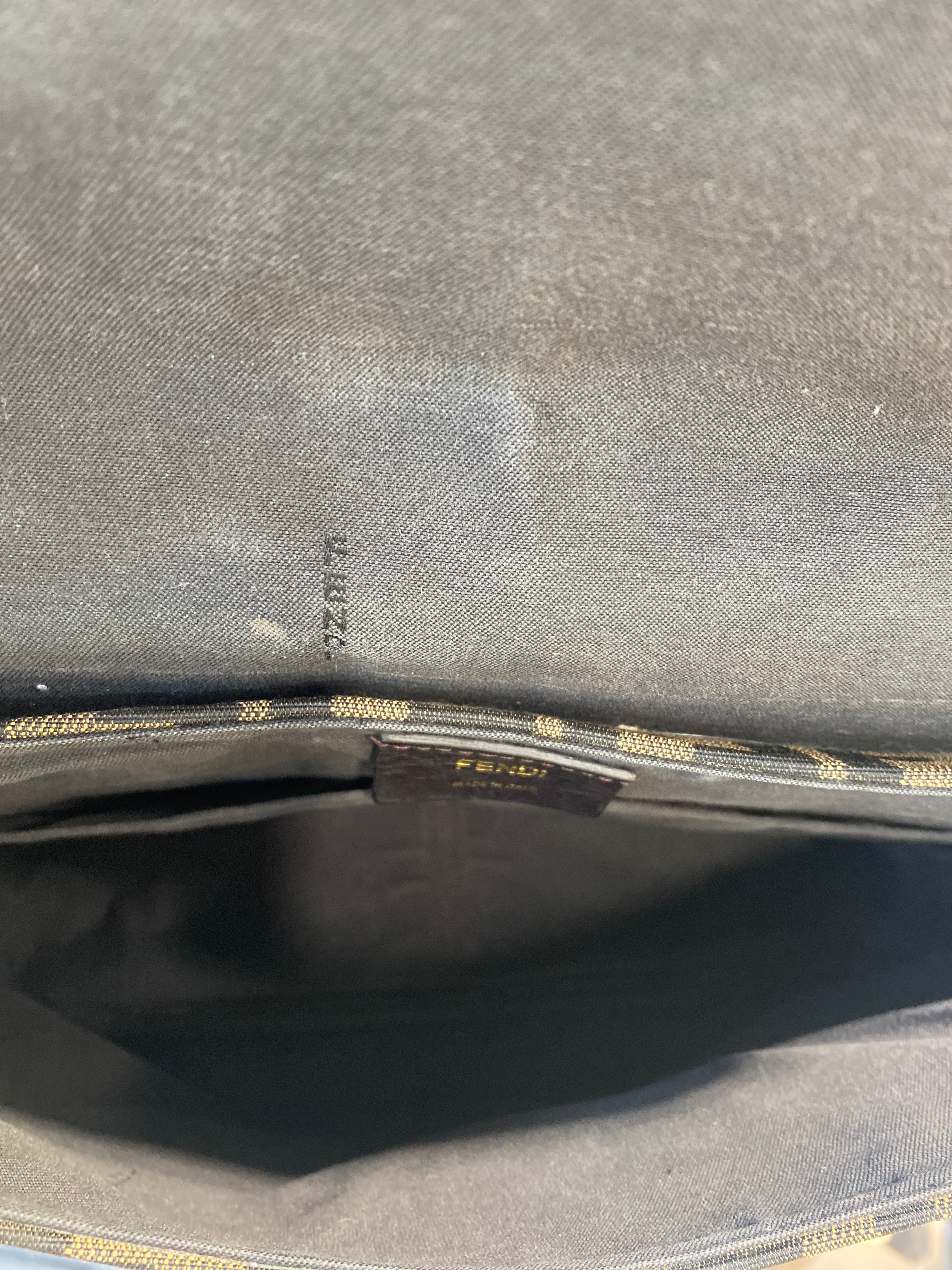 FENDI ZUCCA VITELLO ELITE CROSSBODY BAG