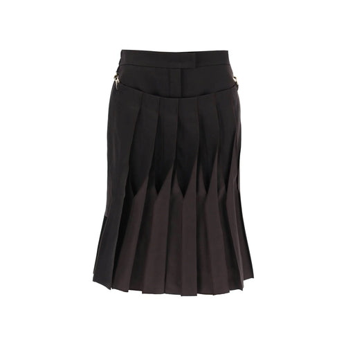 FENDI Cotton and Silk Washed Mini Skirt