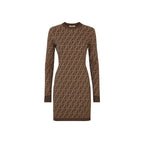 FENDI Fitted Cotton FF Dress for Women - Fall Winter 24/25