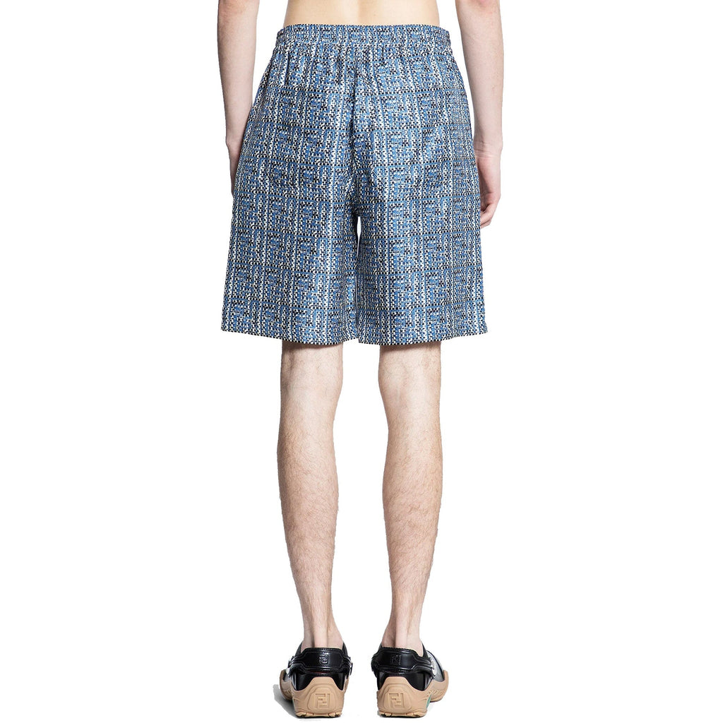 FENDI Luxurious Printed Silk Mini Shorts