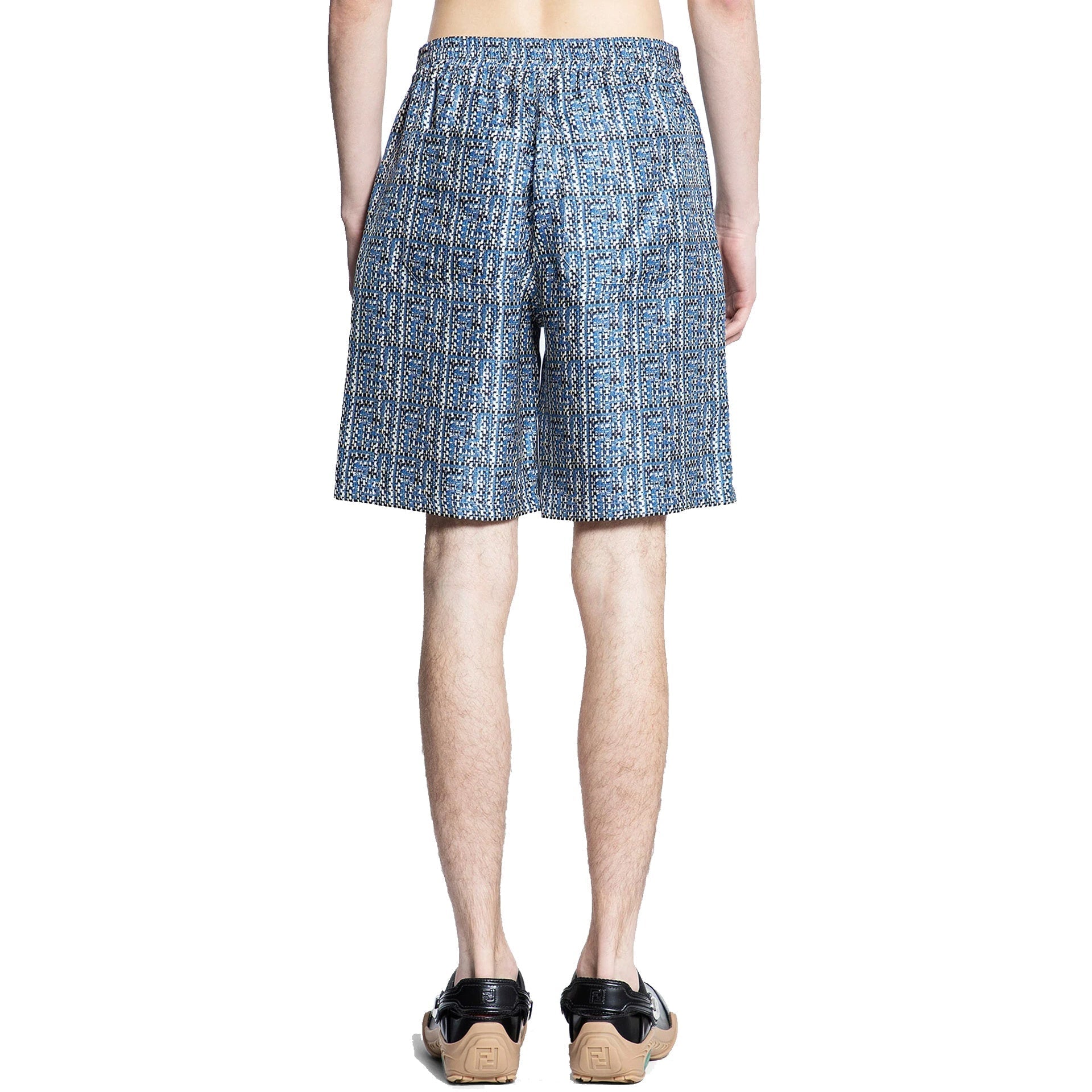 FENDI Luxurious Printed Silk Mini Shorts