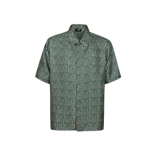 FENDI Luxury Silk Short Sleeve Shirt