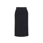 FENDI Chic Virgin Wool Mini Skirt with Cutout Detail